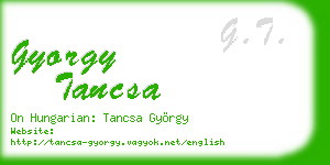 gyorgy tancsa business card